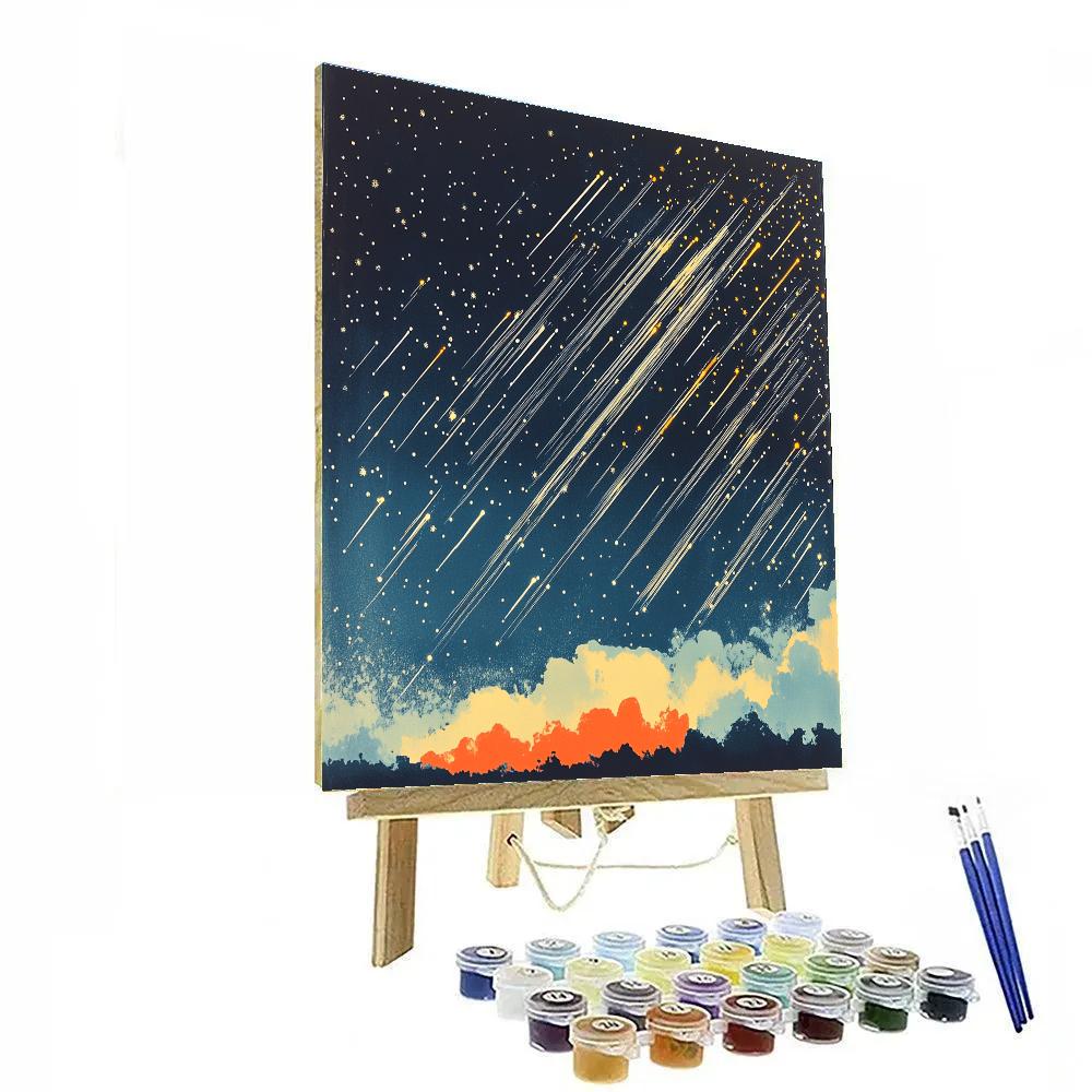 Georges Seurat Inspired Meteor Shower Canvas DIY paint by numbers