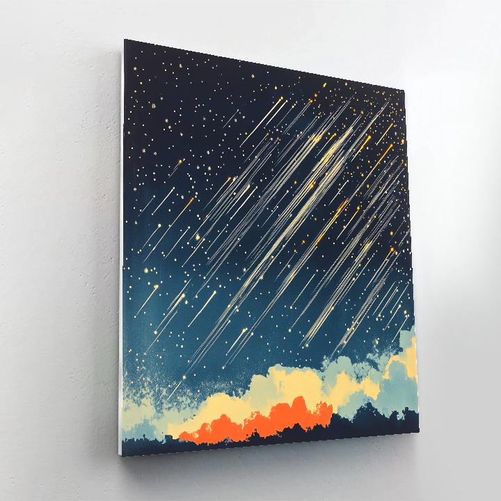 Georges Seurat Inspired Meteor Shower Canvas DIY paint by numbers