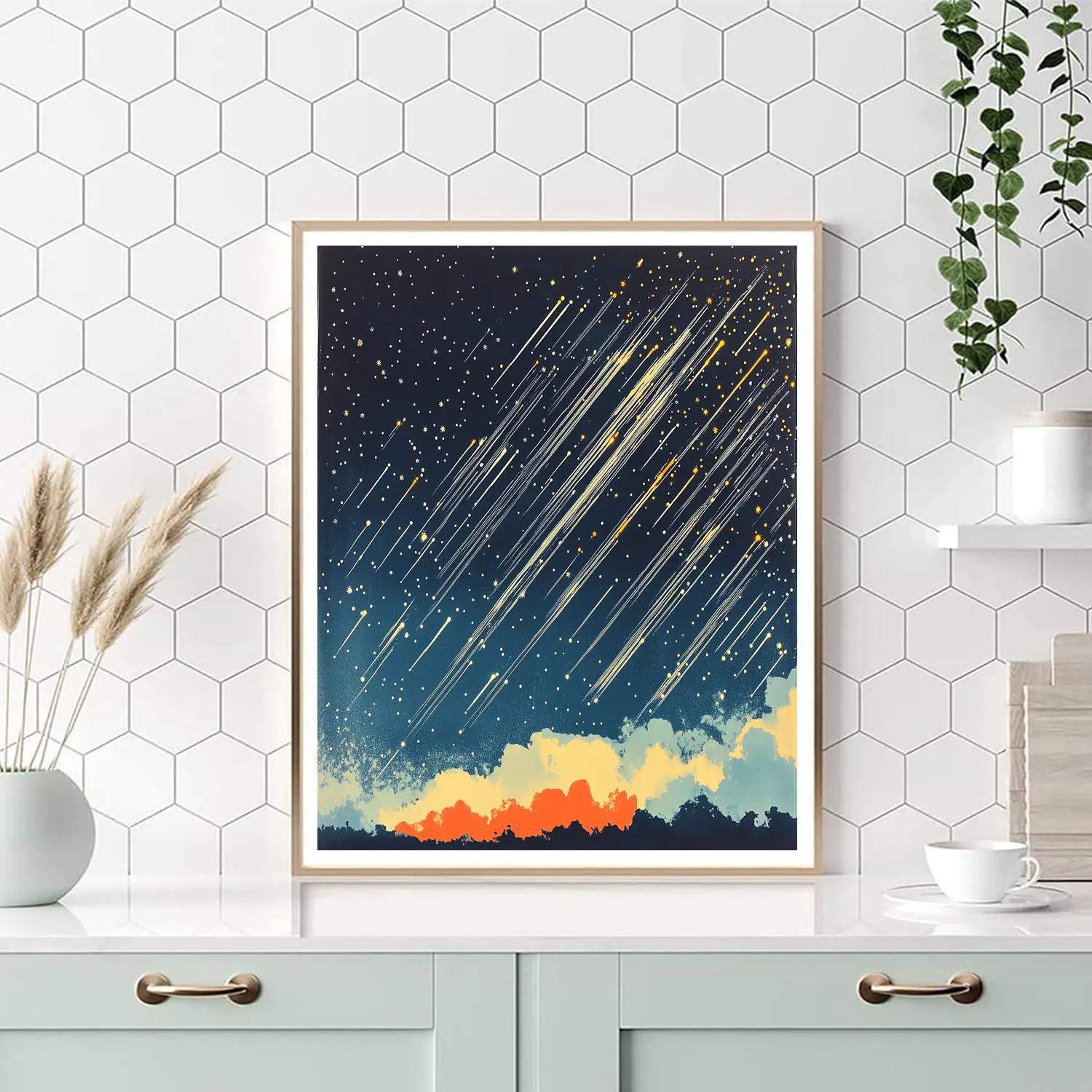 Georges Seurat Inspired Meteor Shower Canvas DIY paint by numbers