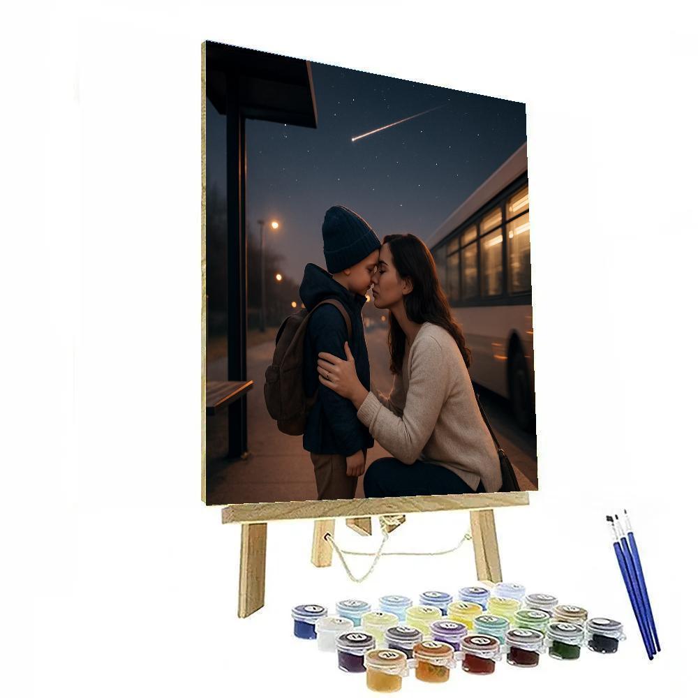 Shooting Star Goodbye Kiss paint by number