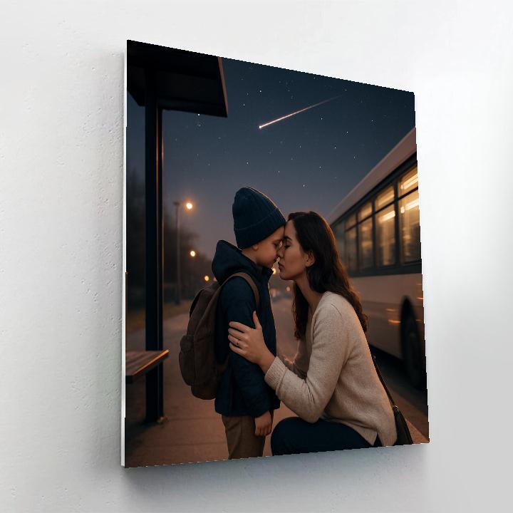 Shooting Star Goodbye Kiss paint by number