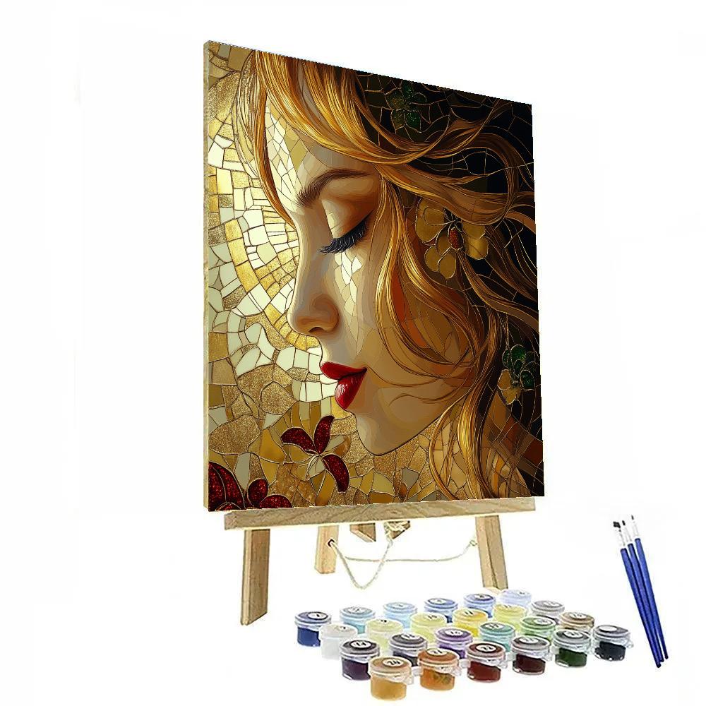 Gustav Klimt Inspired Jewelry Portrait Number painting