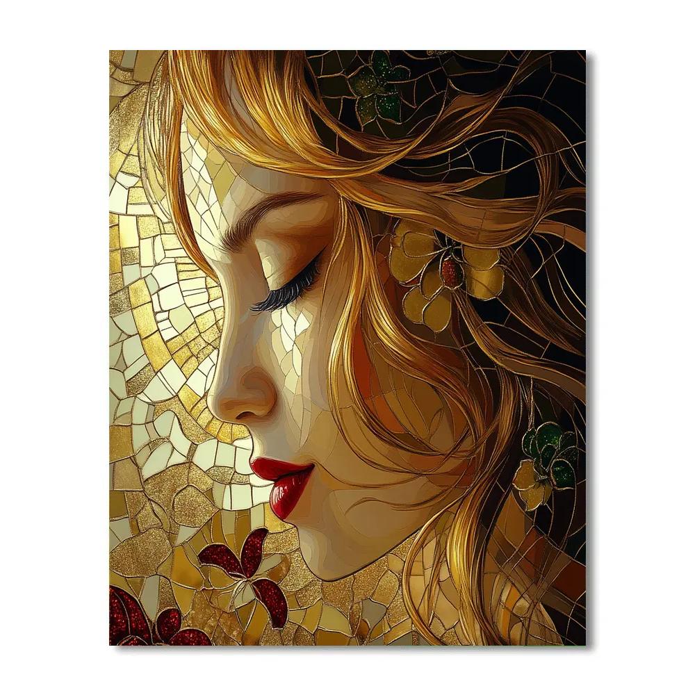 Gustav Klimt Inspired Jewelry Portrait Number painting