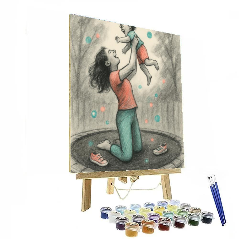 Gravity Defying Hug paint by numbers