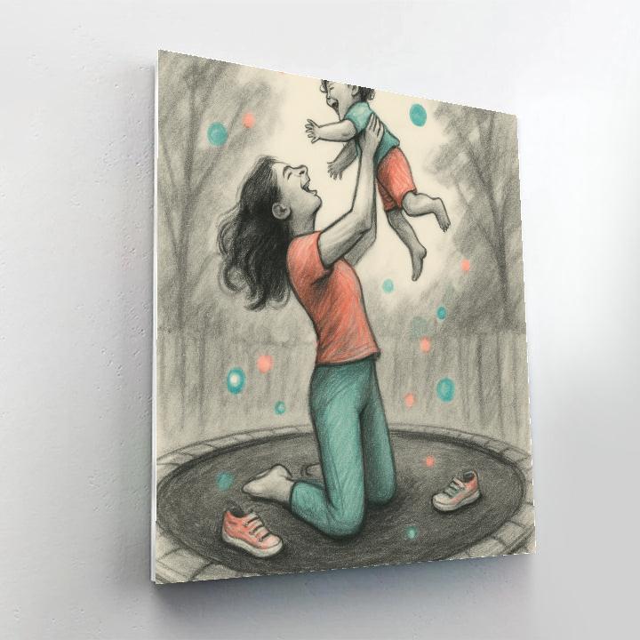 Gravity Defying Hug paint by numbers