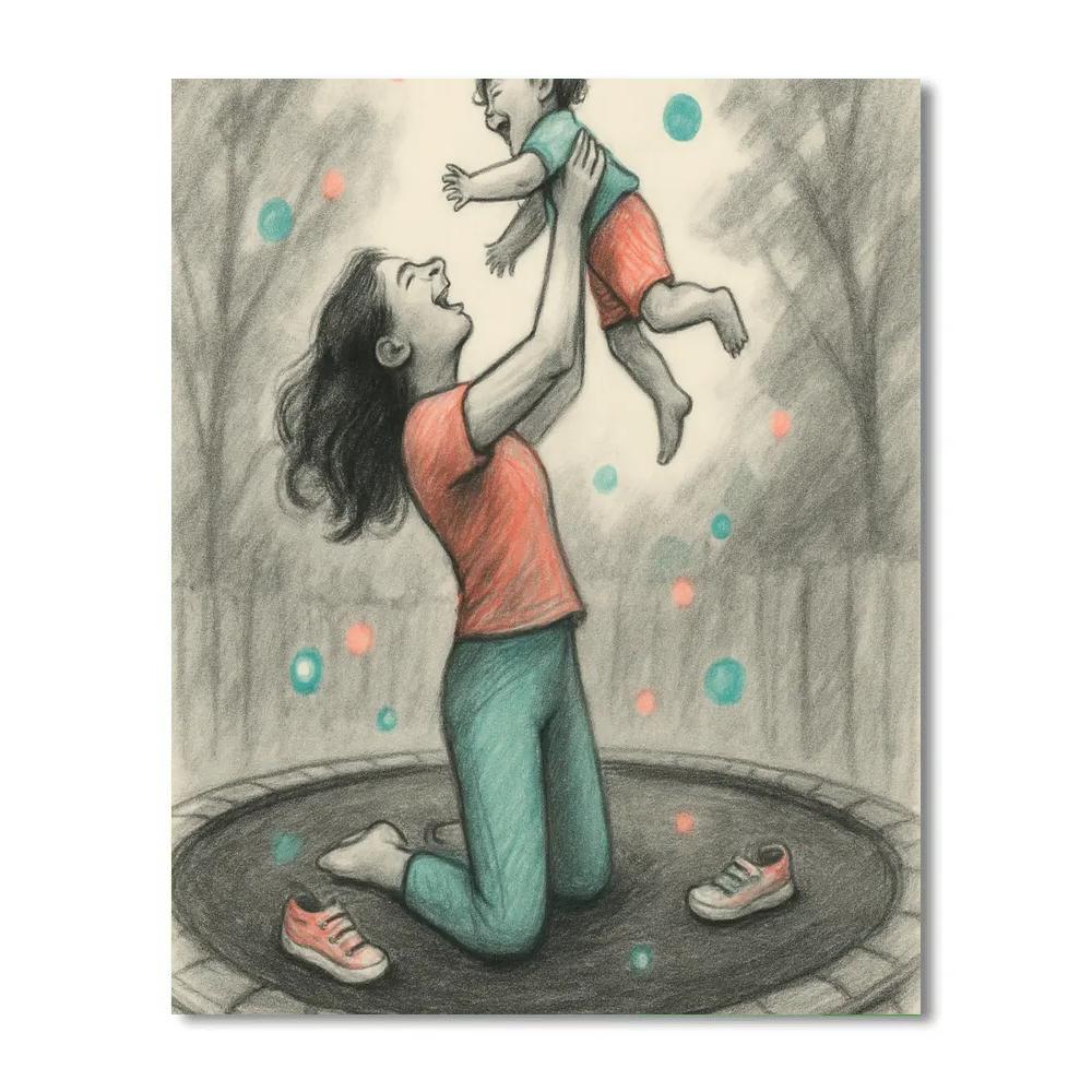 Gravity Defying Hug paint by numbers