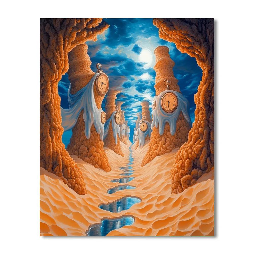 Salvador Dali Inspired Coral Clockscape Paint by numbers kits