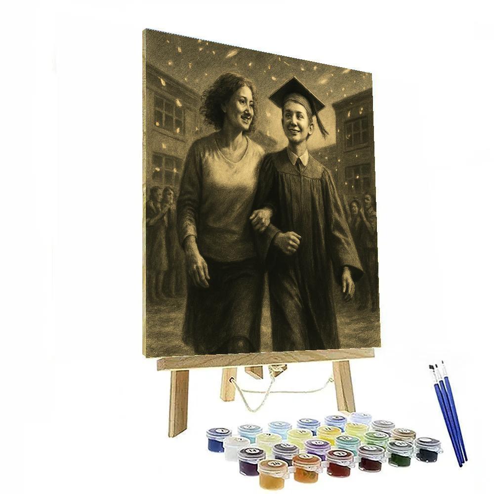 Comet Trail Graduation Walk Paint by numbers art