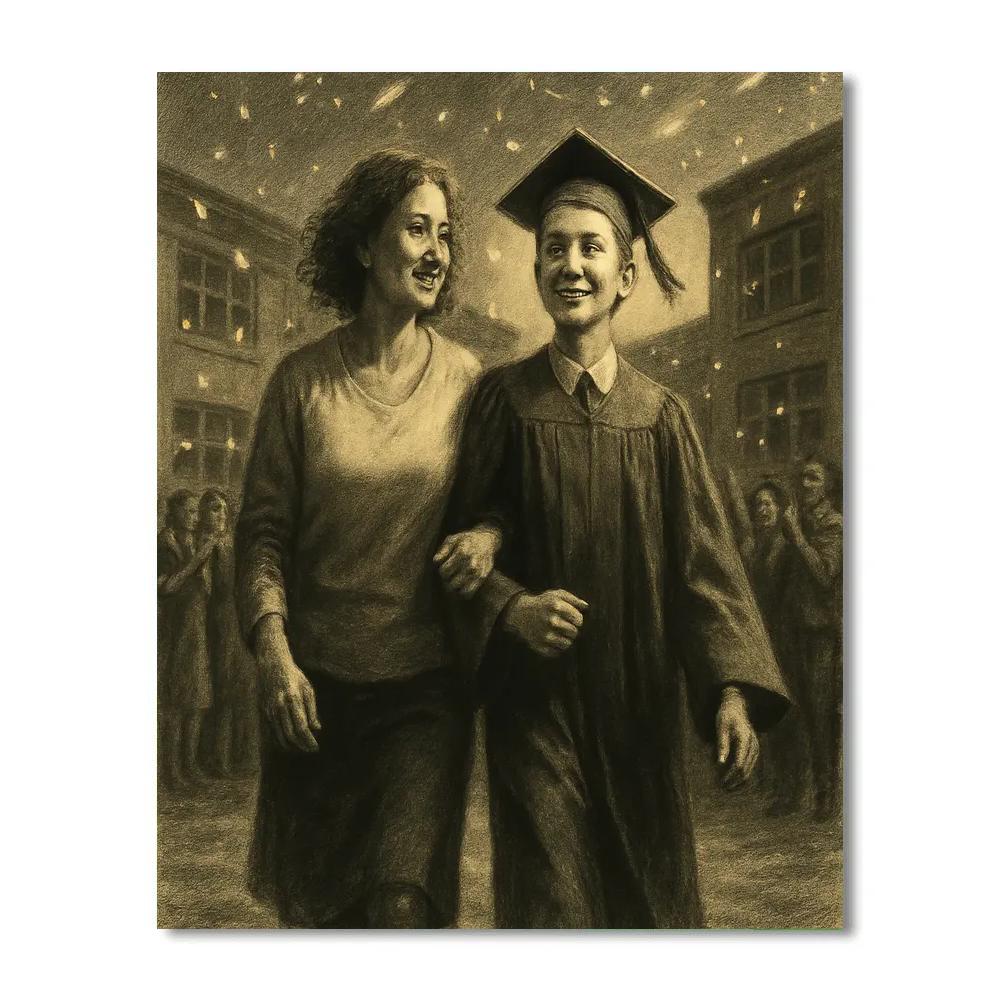 Comet Trail Graduation Walk Paint by numbers art