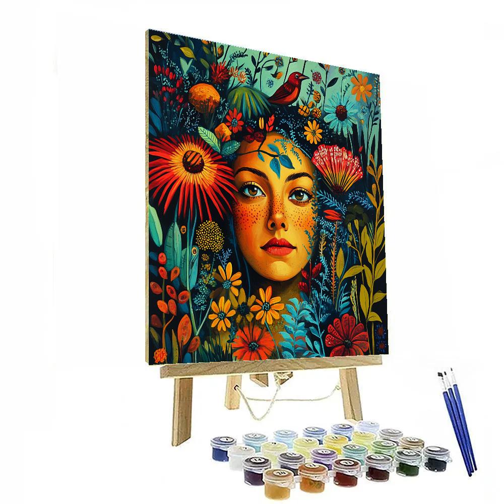 Frida Kahlo Inspired Garden Of Symbols Paint by numbers kits