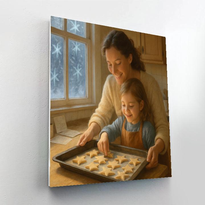 Starry Window Baking paint by number