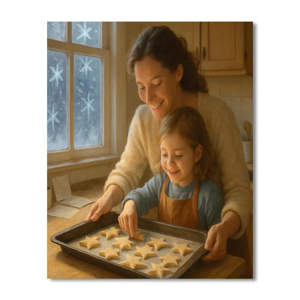 Starry Window Baking paint by number