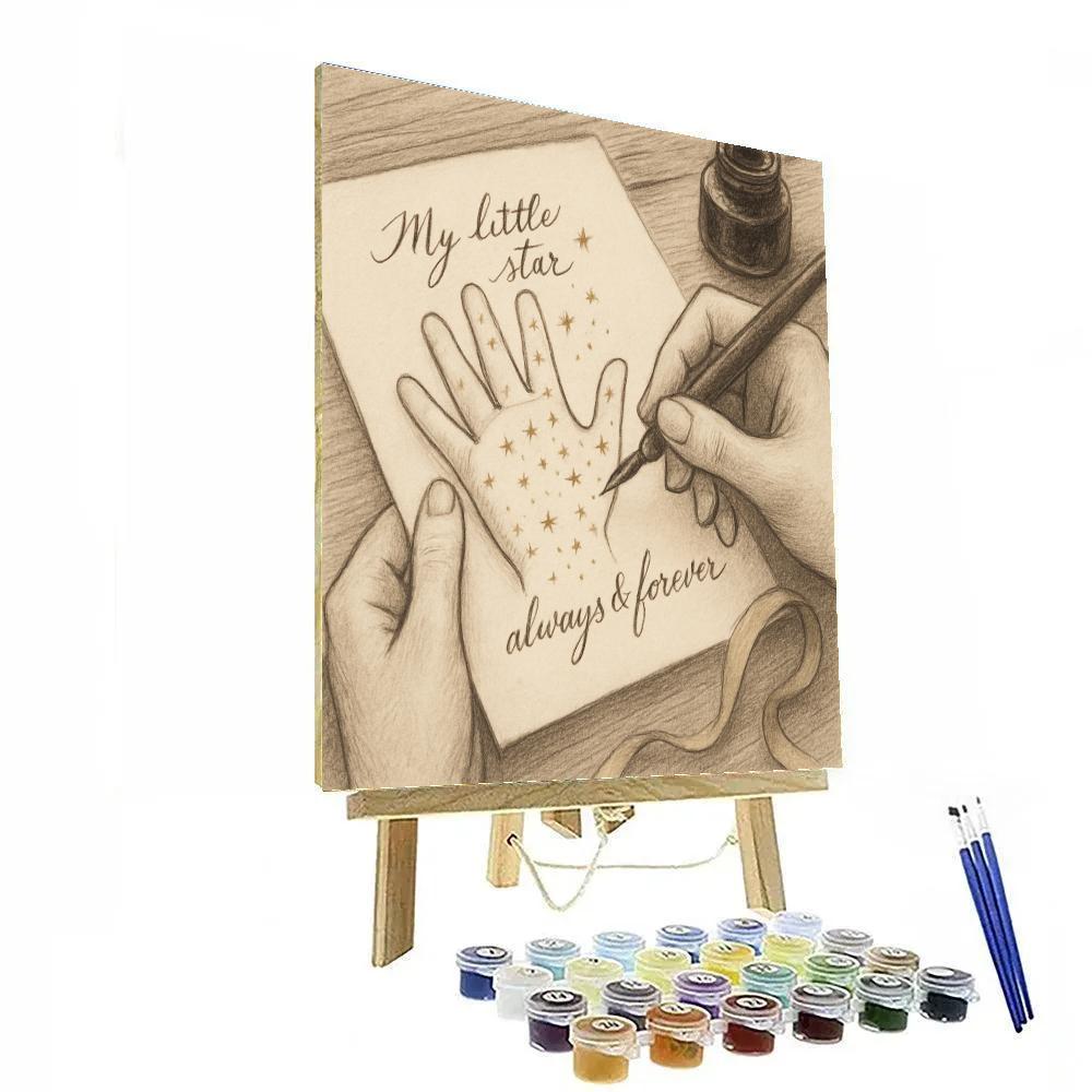 Constellation Hand Lettering paint by color