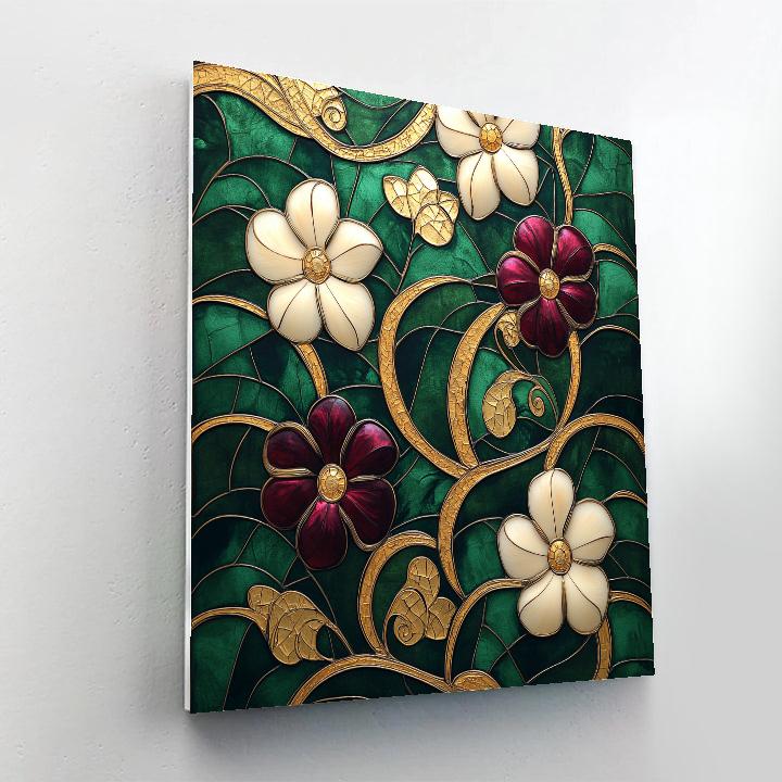 Gustav Klimt Inspired Floral Tapestry Number painting