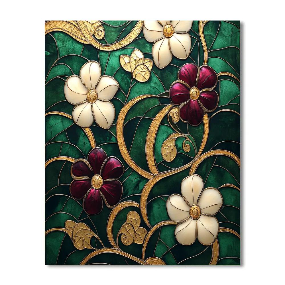 Gustav Klimt Inspired Floral Tapestry Number painting