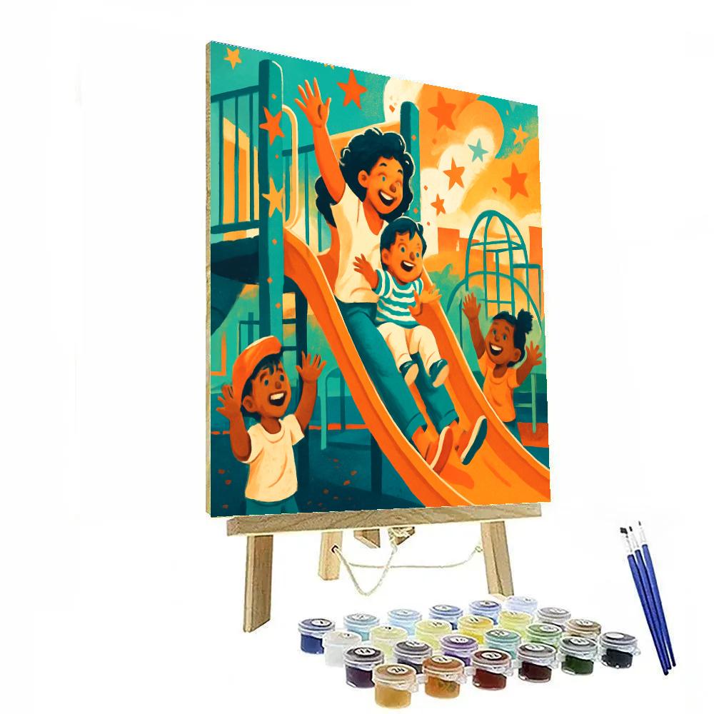 Galactic Playground Slide paint by numbers