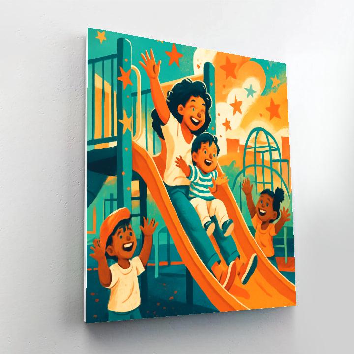 Galactic Playground Slide paint by numbers