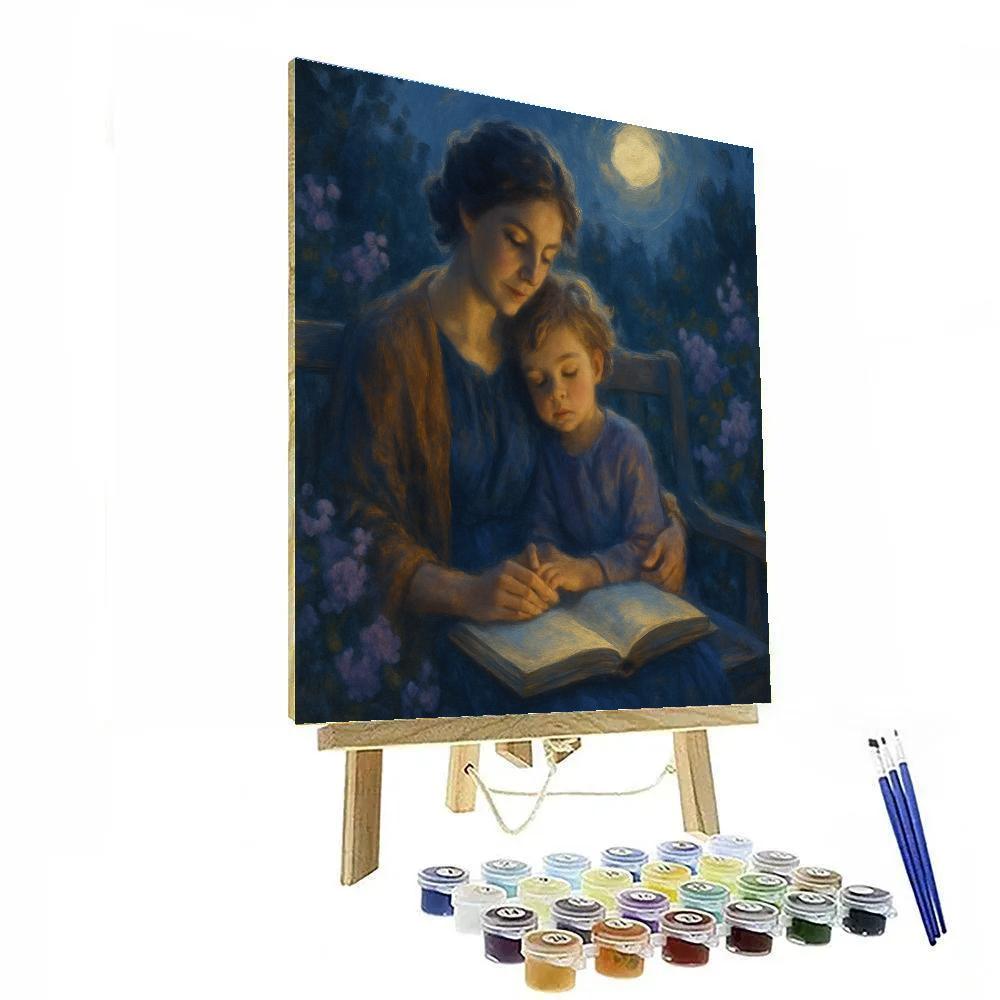 Moonlit Storytime Garden paint by numbers