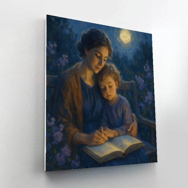 Moonlit Storytime Garden paint by numbers