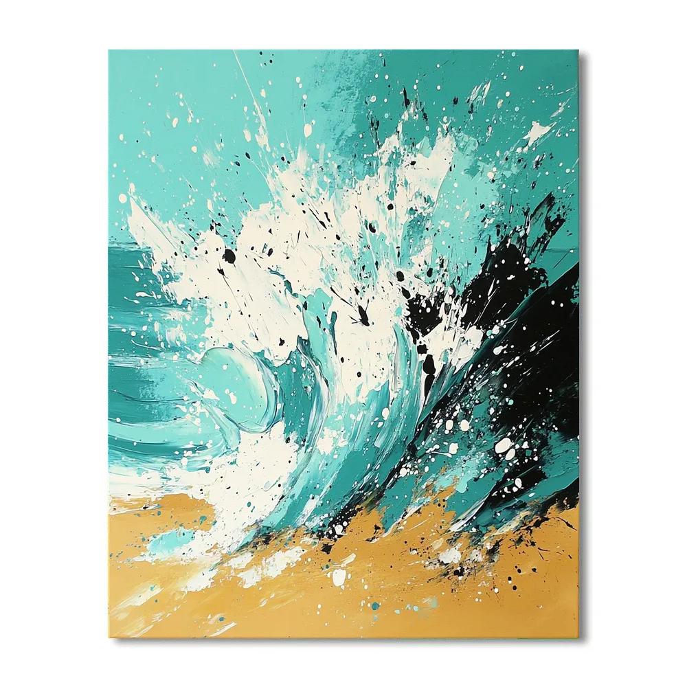 Jackson Pollock Inspired Coastal Spray paint by color
