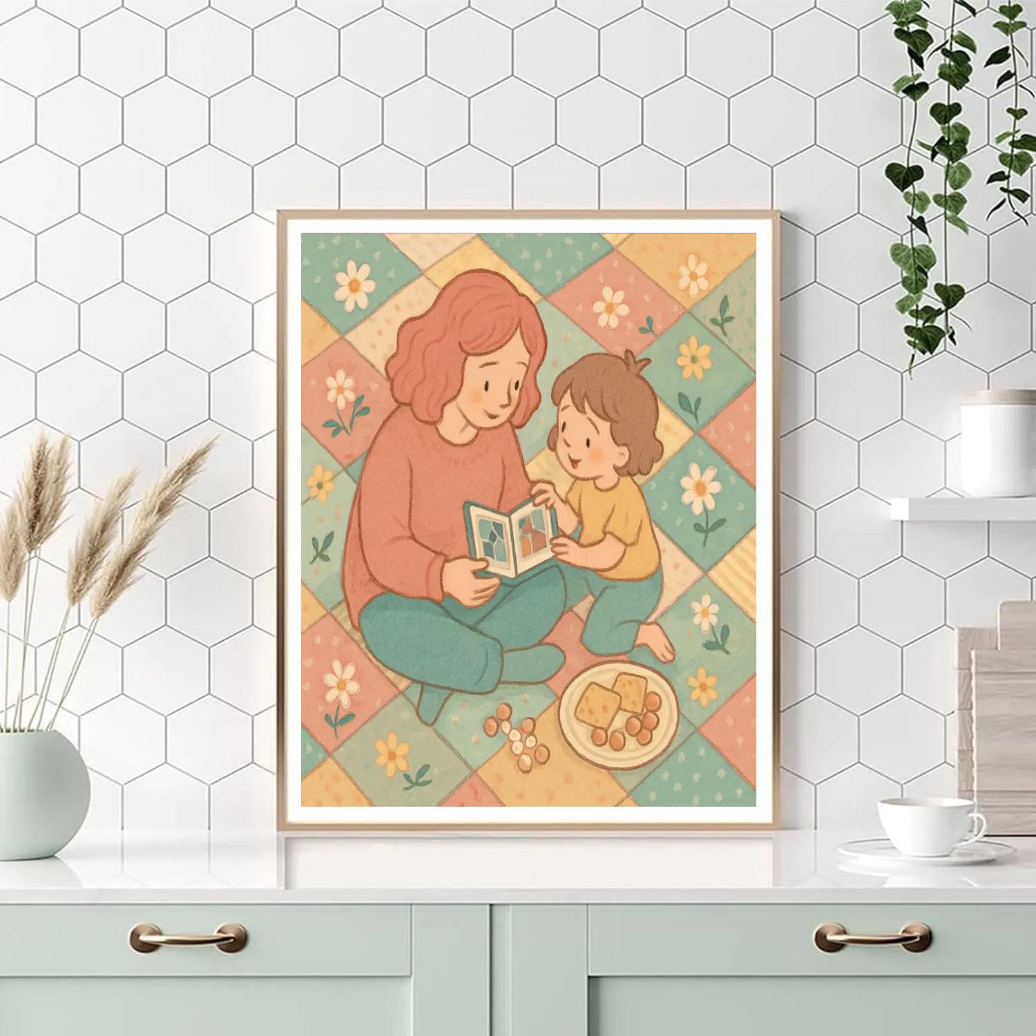 Picnic Quilt Of Memories Number painting