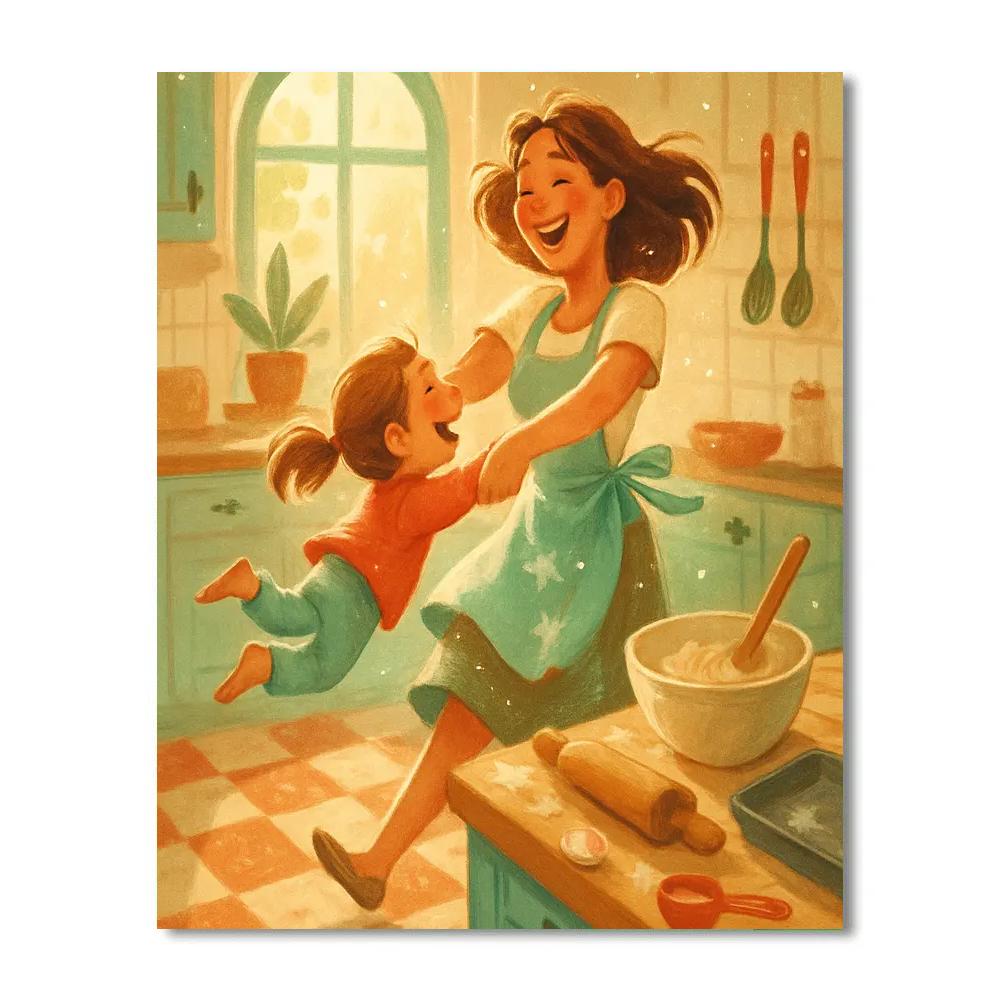 Kitchen Dance Flour Clouds Paint by numbers kits