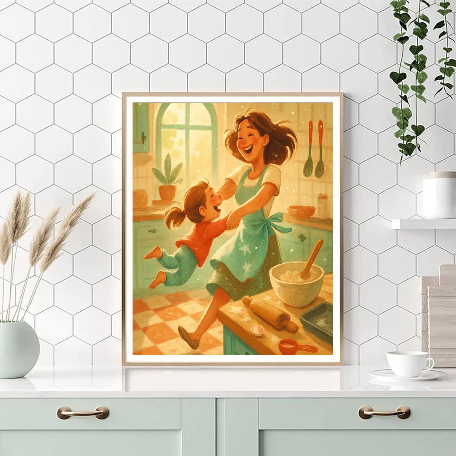 Kitchen Dance Flour Clouds Paint by numbers kits