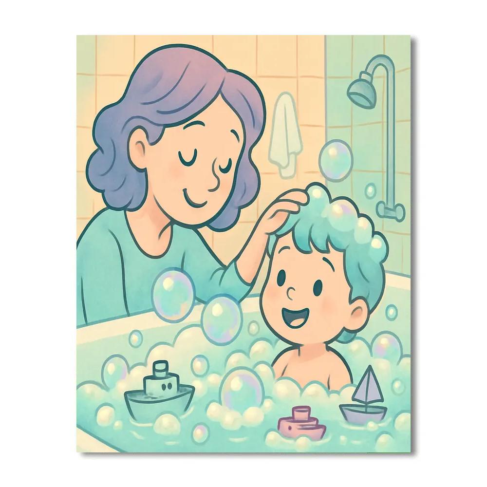 Bath Time Bubble Galaxy paint by color
