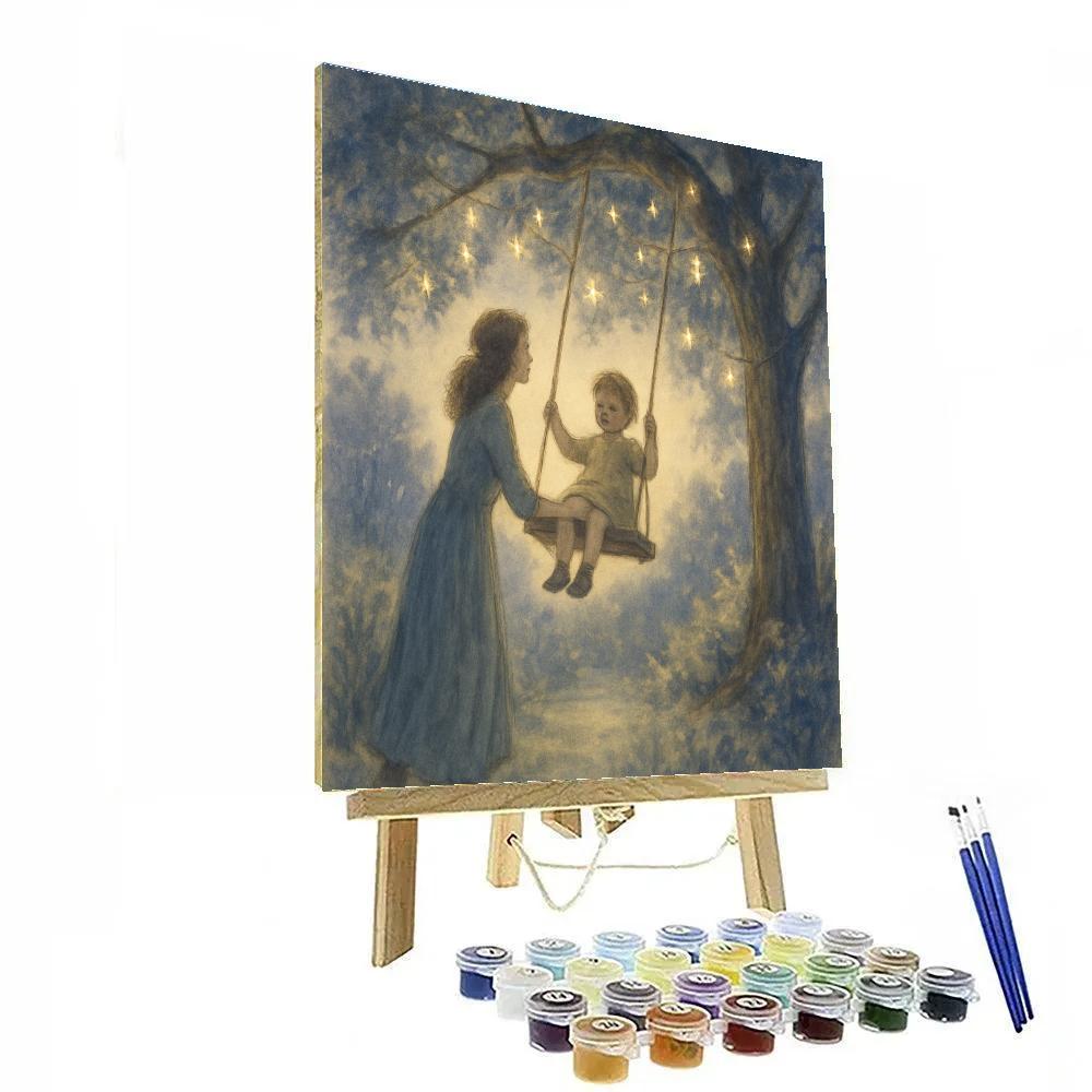 Garden Swing Under Stars Numbered painting kits