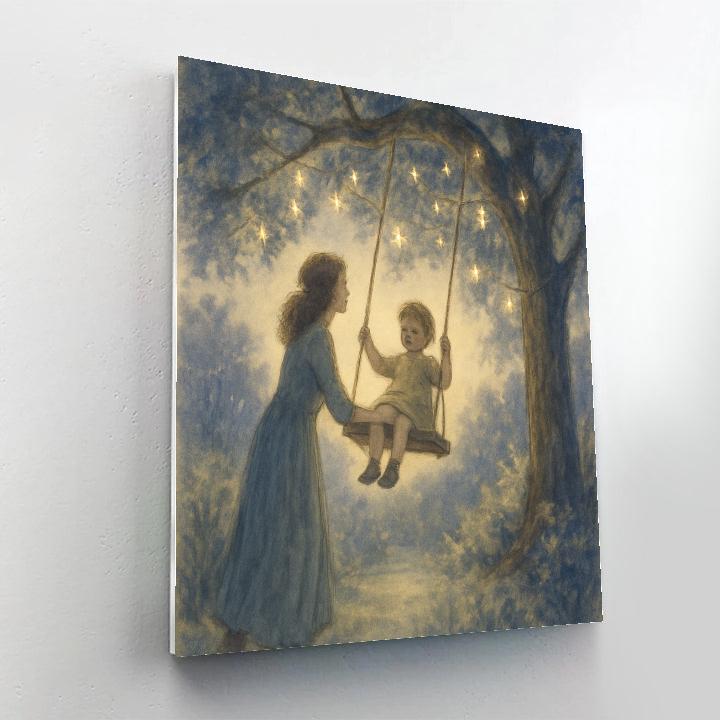 Garden Swing Under Stars Numbered painting kits