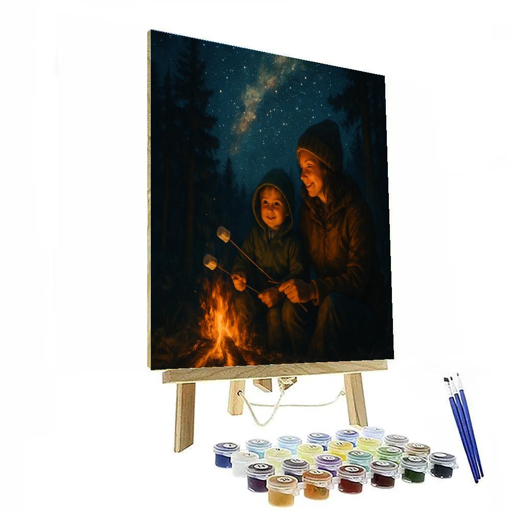 Backyard Campfire Stories paint by number