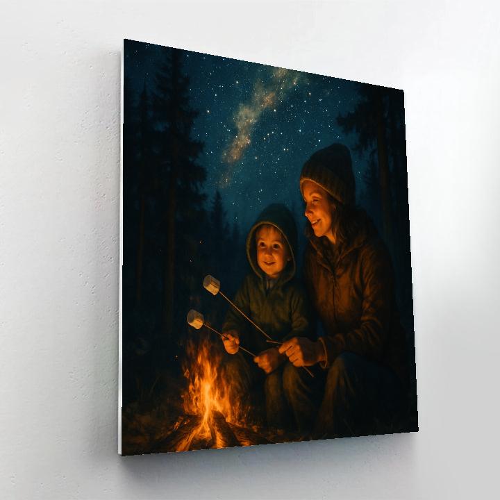 Backyard Campfire Stories paint by number