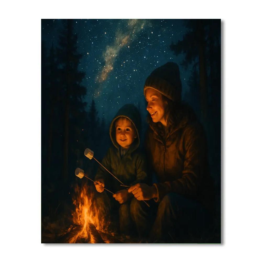 Backyard Campfire Stories paint by number