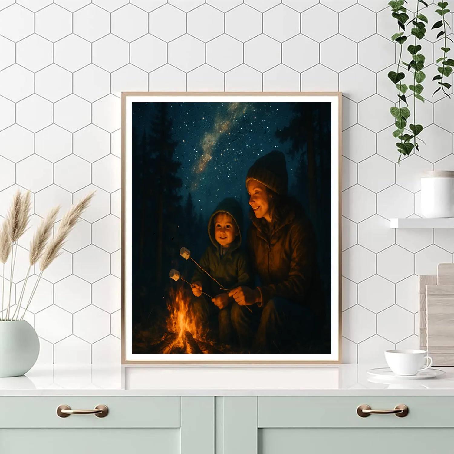 Backyard Campfire Stories paint by number