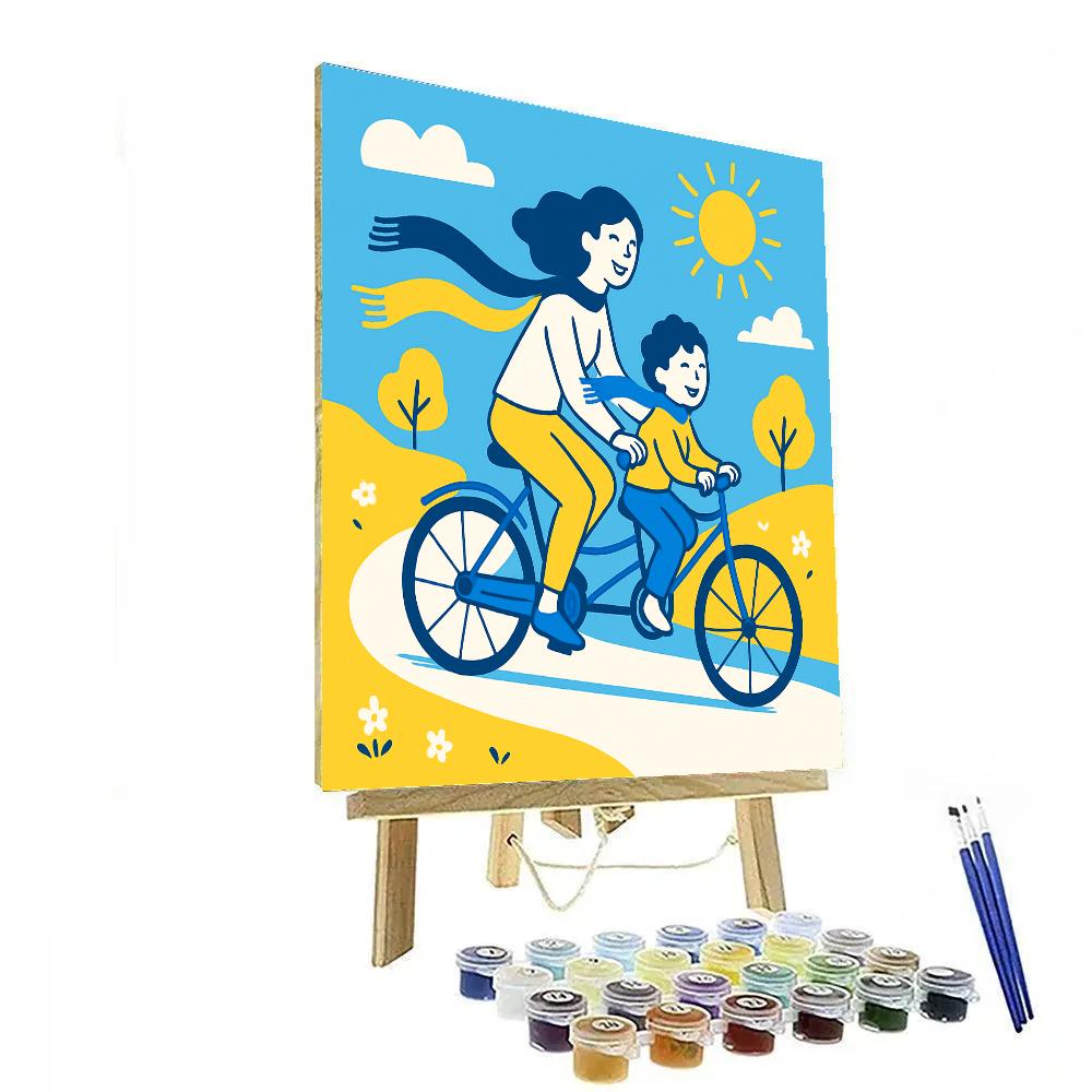 Bicycle Tandem Horizon Ride painting number kit