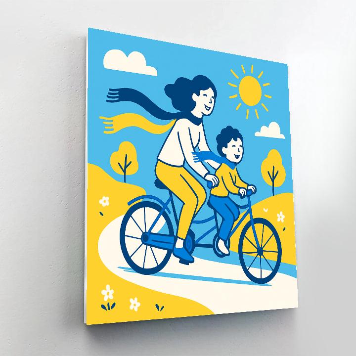 Bicycle Tandem Horizon Ride painting number kit