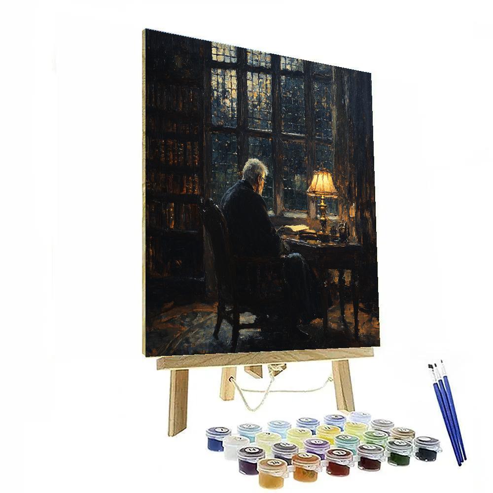 Rembrandt Inspired Scholar In Study Paint by numbers art