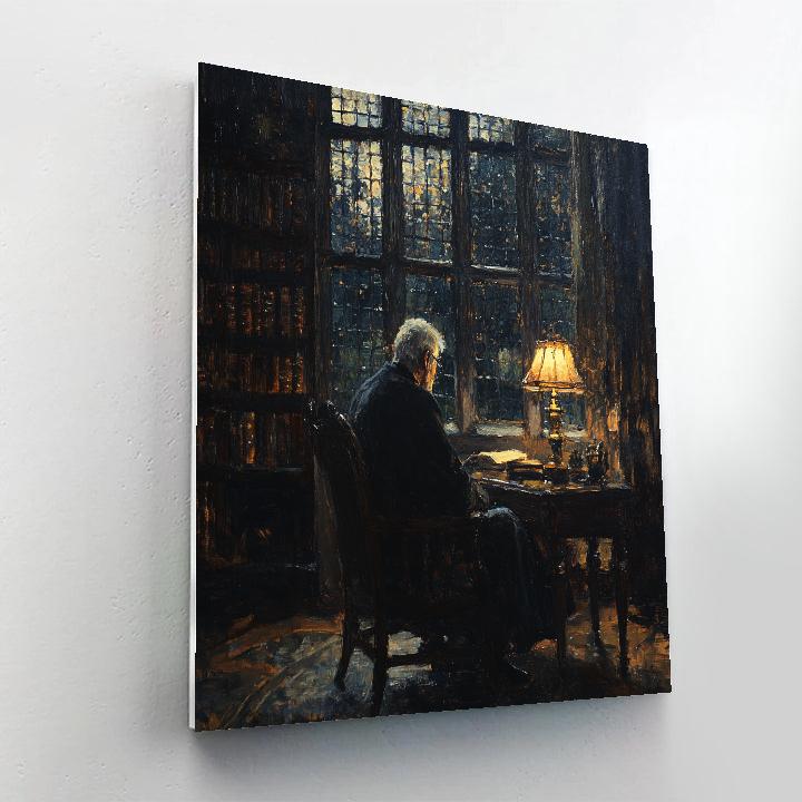 Rembrandt Inspired Scholar In Study Paint by numbers art