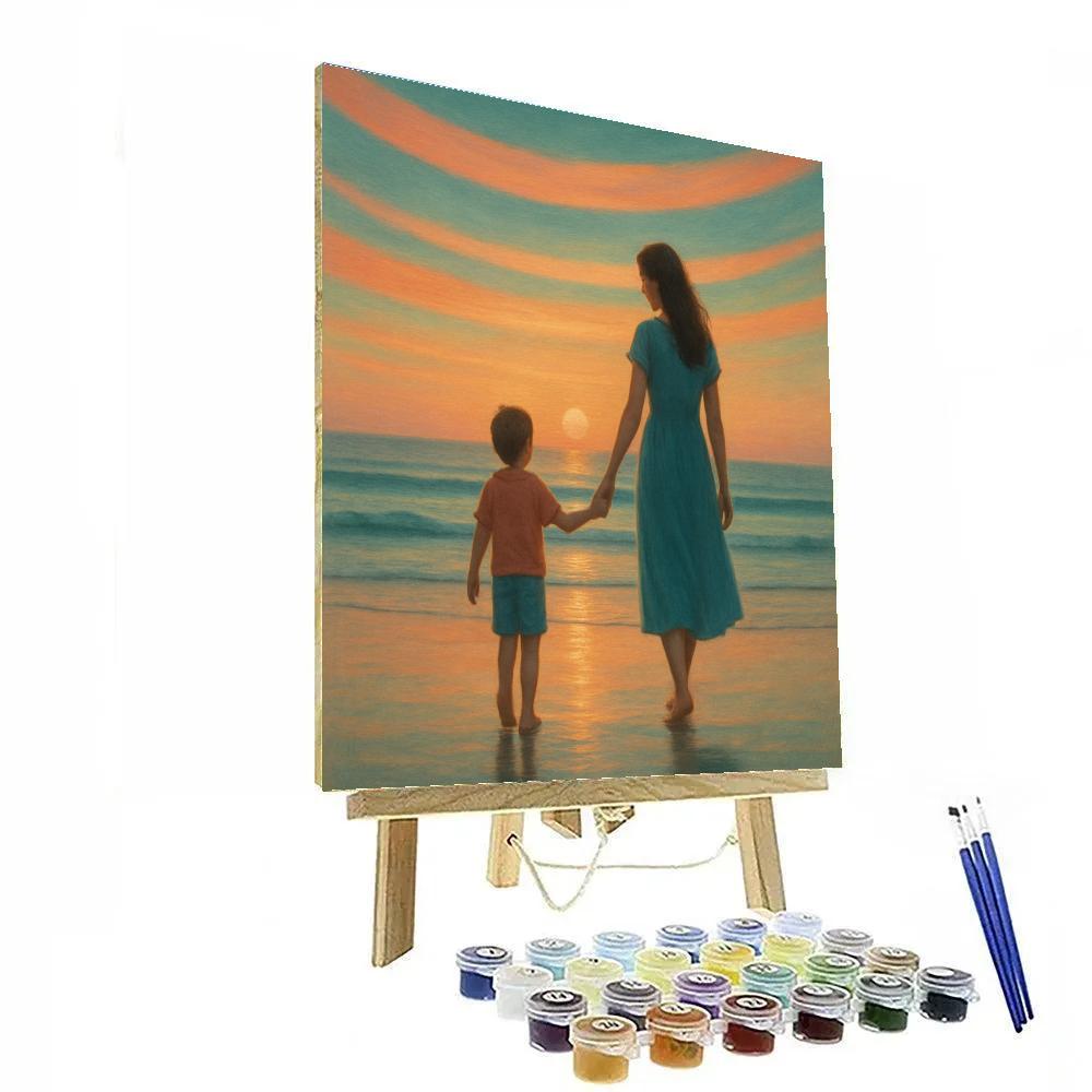 Ocean Sunset Stroll Paint by numbers kits