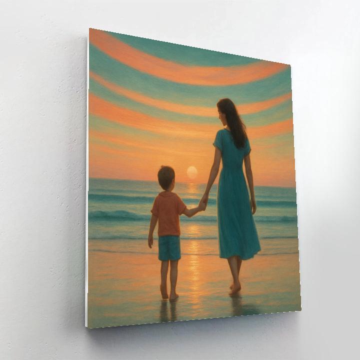 Ocean Sunset Stroll Paint by numbers kits