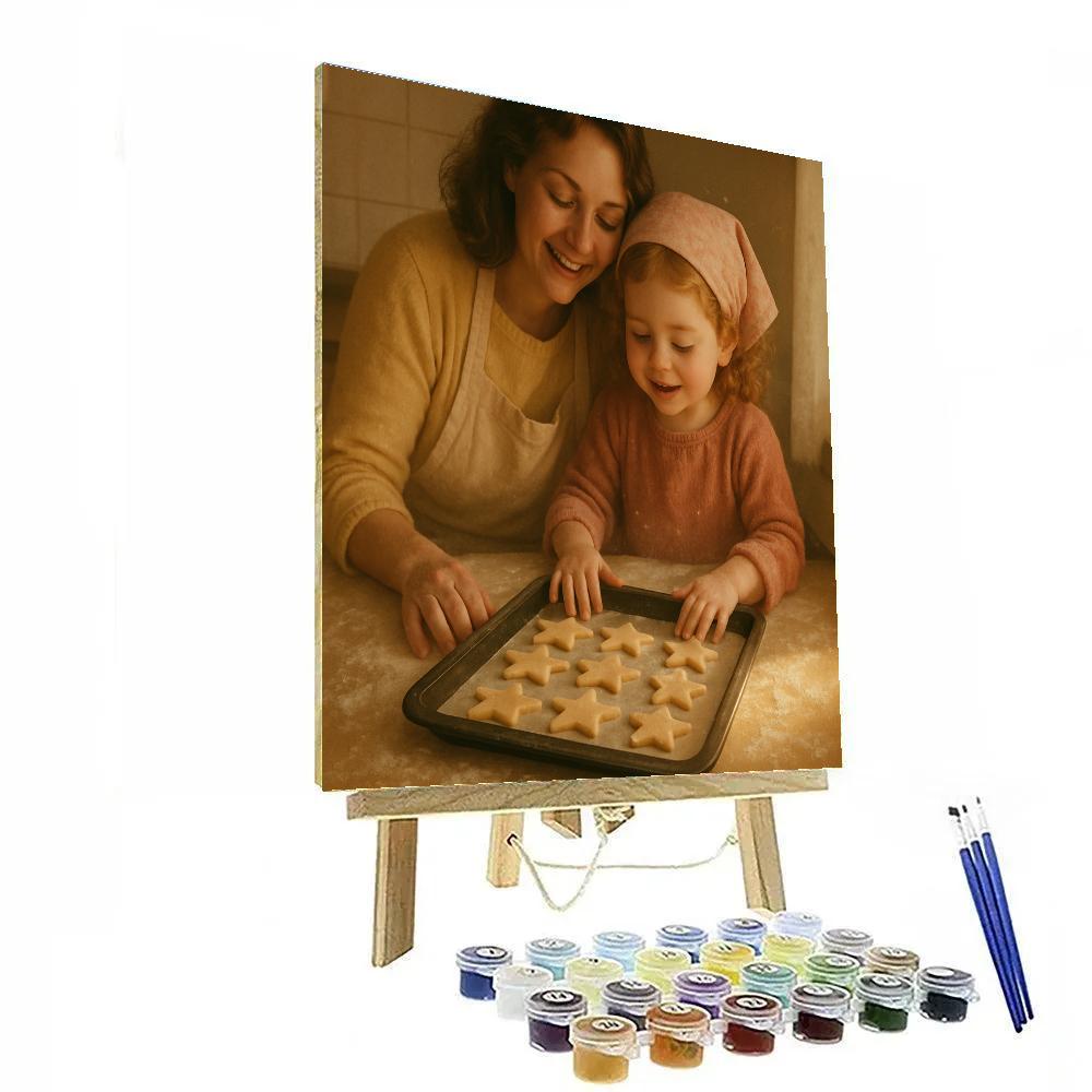 Homemade Star Cookie Morning Numbered painting kits