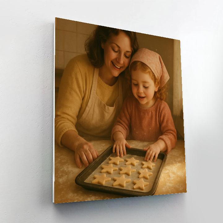 Homemade Star Cookie Morning Numbered painting kits