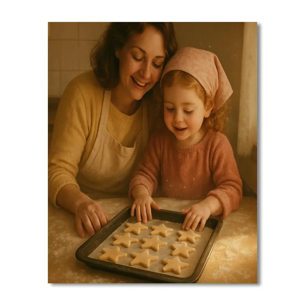 Homemade Star Cookie Morning Numbered painting kits