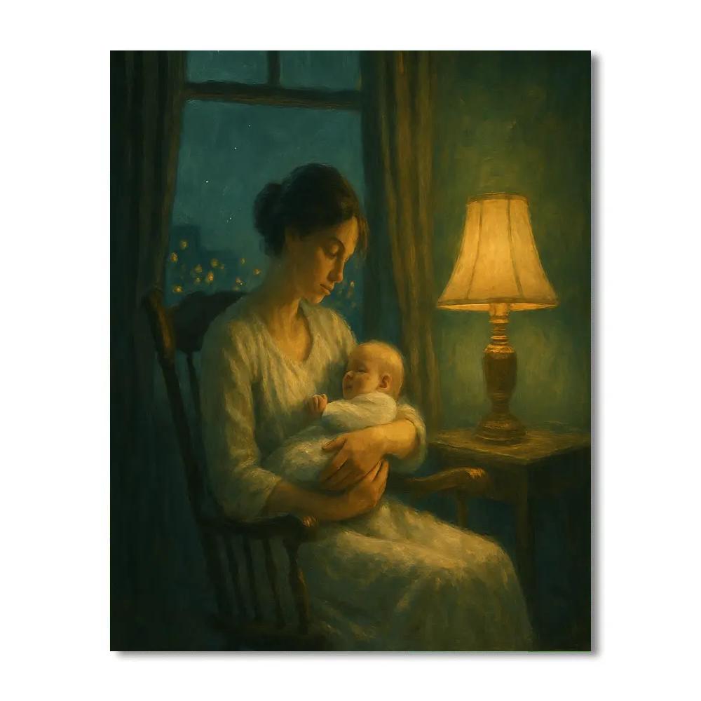 Midnight Window Lullaby Paint by numbers kits