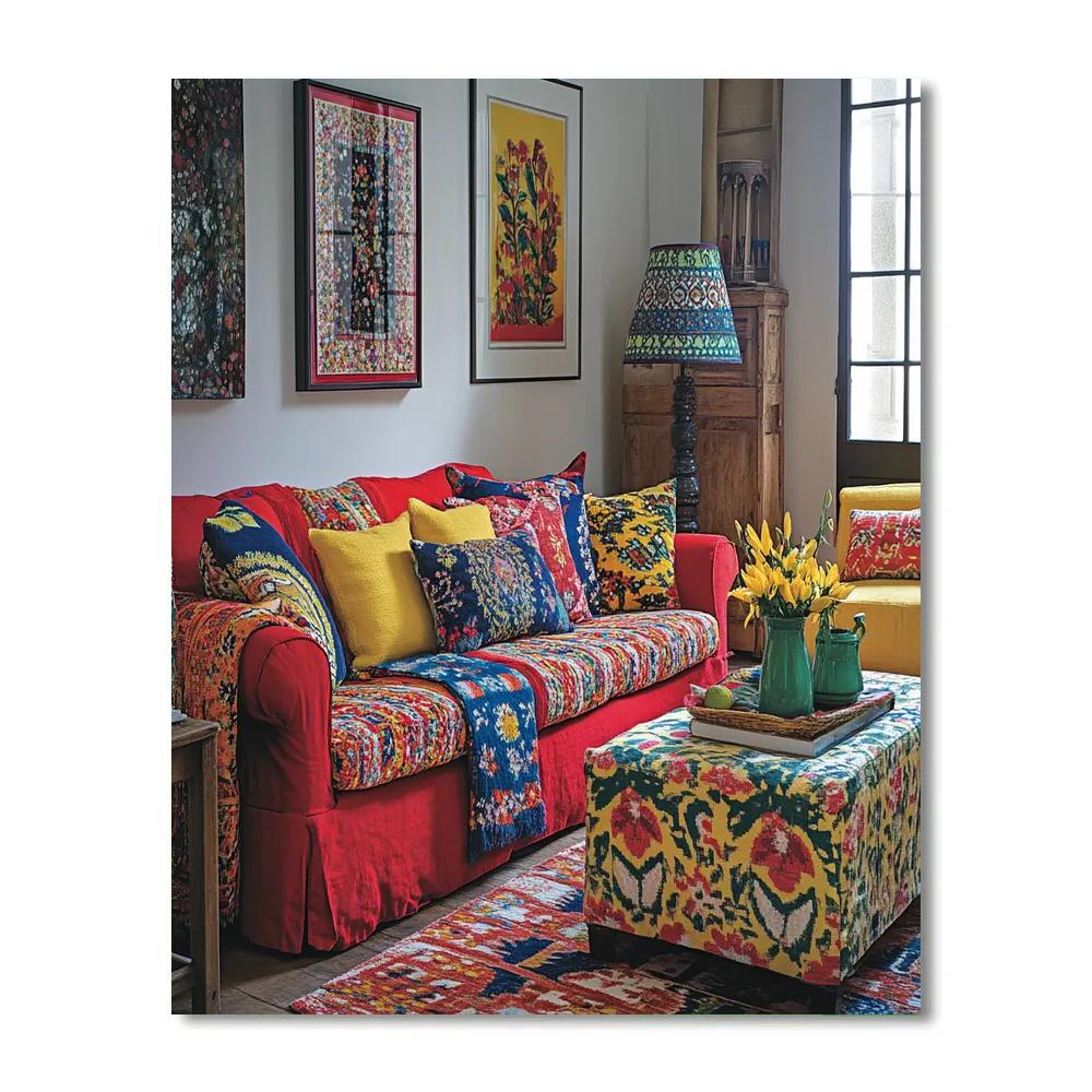 Henri Matisse Inspired Colorful Cafe Interior Number painting