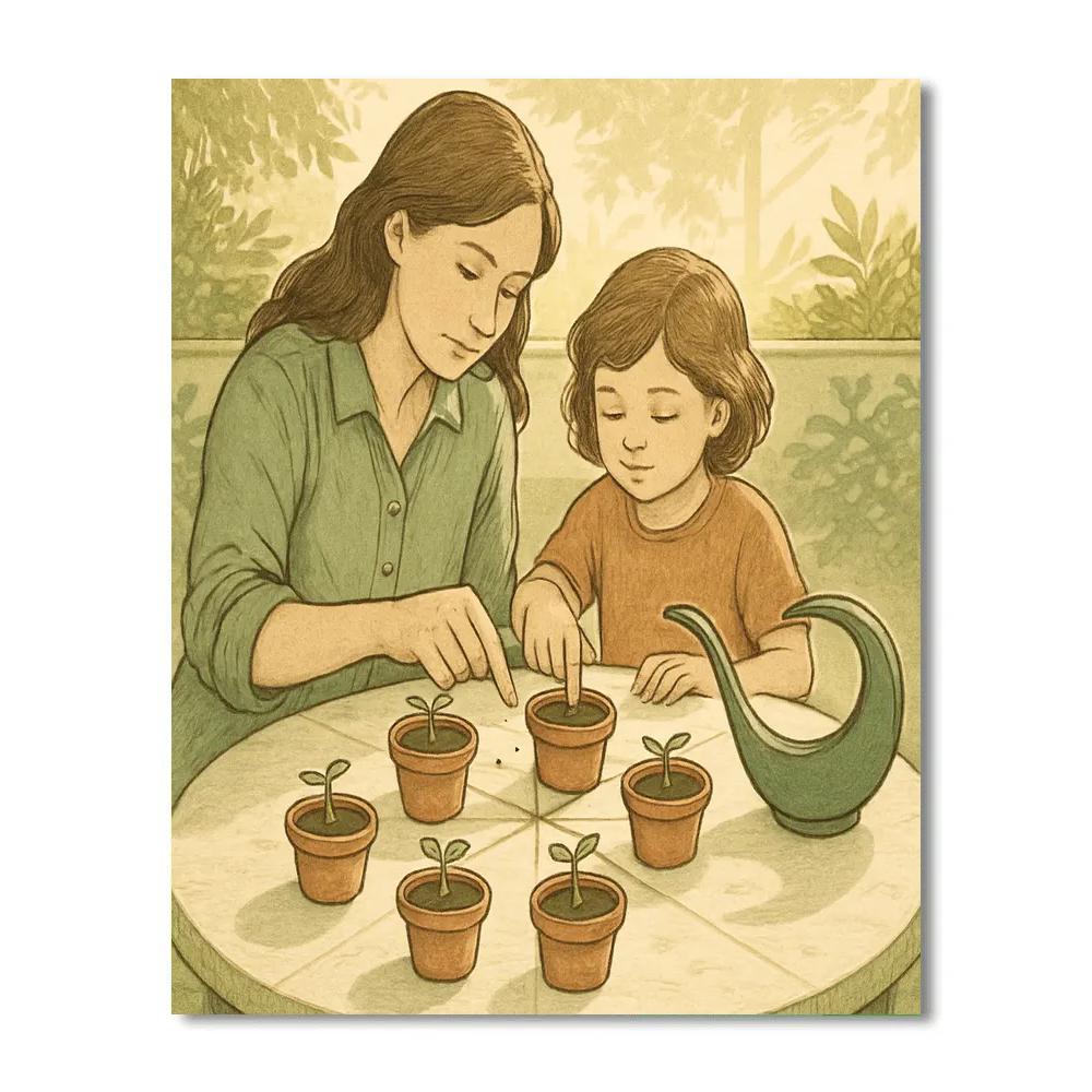 Garden Potting Star Chart Painting by numbers kit