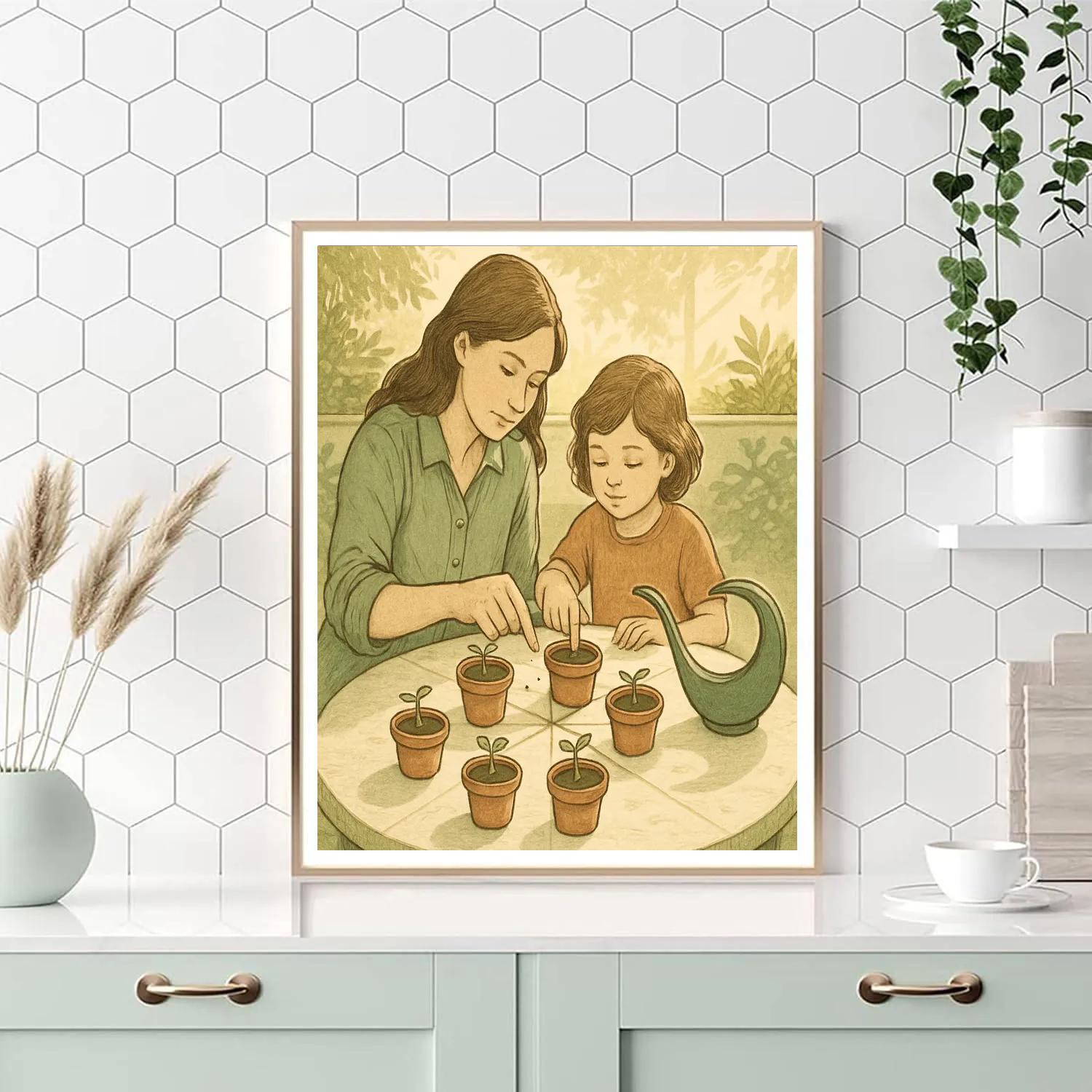 Garden Potting Star Chart Painting by numbers kit