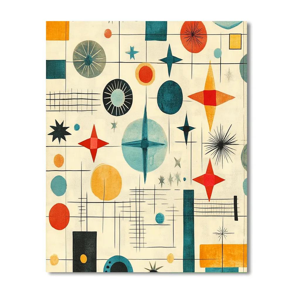 Paul Klee Inspired Star Map Patterns Paint by numbers kits