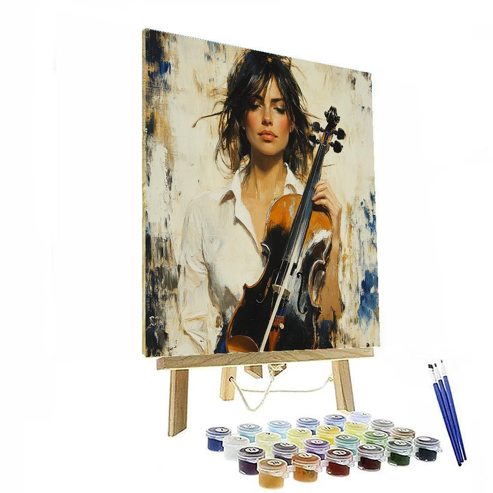 Édouard Manet Inspired Portrait Of A Violinist paint by number