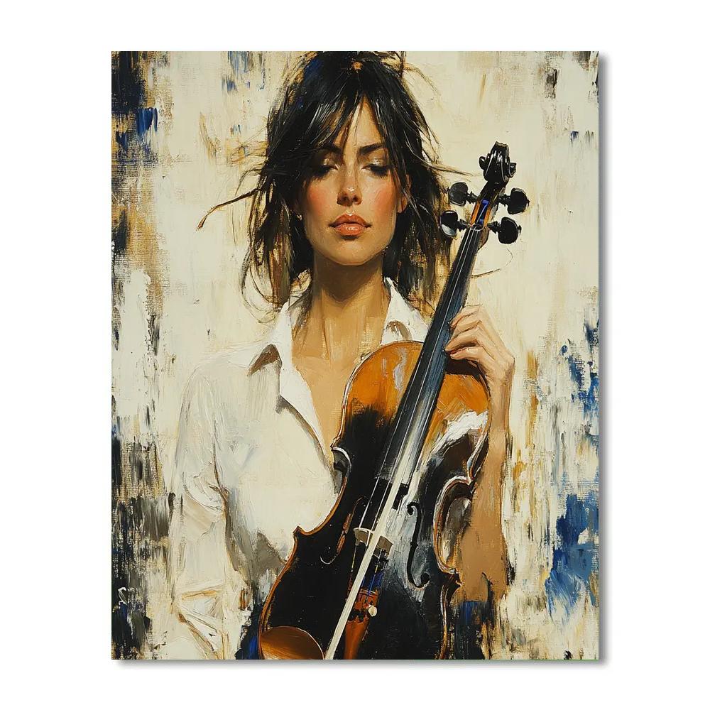 Édouard Manet Inspired Portrait Of A Violinist paint by number